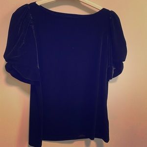 Black velour top